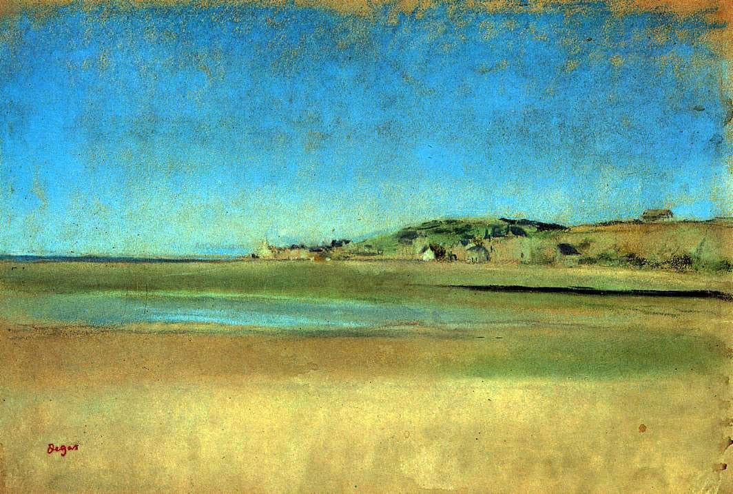 Edgar Degas Houses by the Seaside - Hand Painted Oil Painting