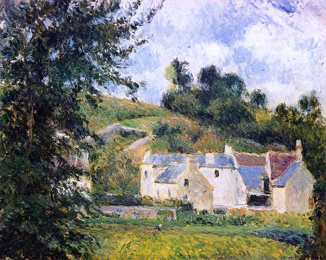 Camille Pissarro Houses of l'Hermitage, Pontoise - Hand Painted Oil Painting