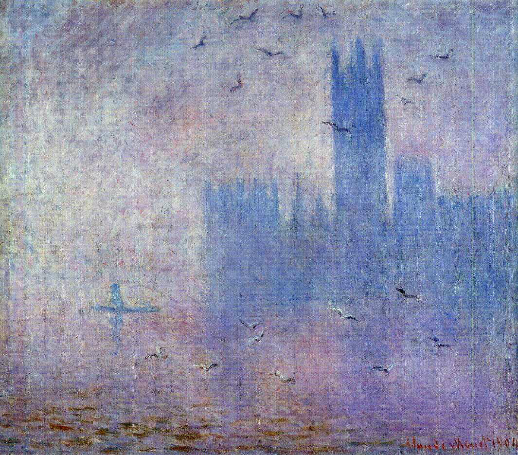 Claude Oscar Monet Houses of Parliament, Seagulls - Hand Painted Oil Painting
