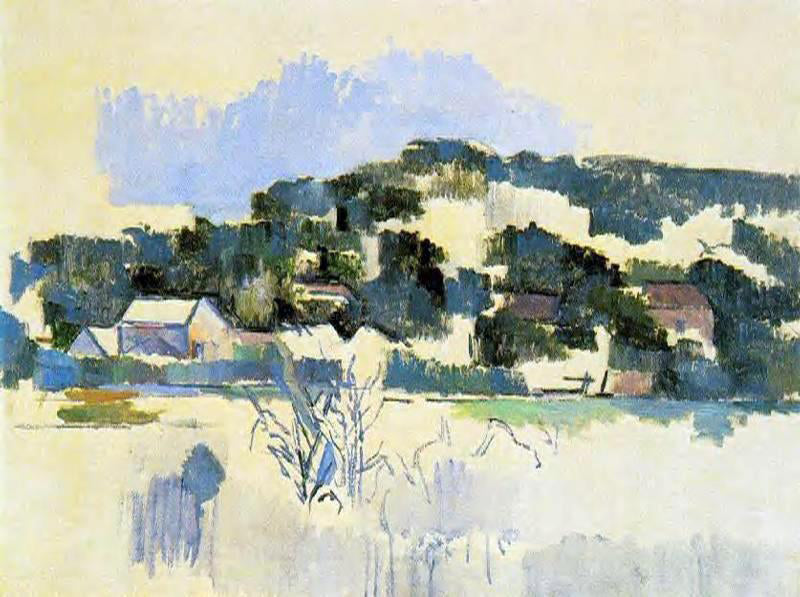Paul Cezanne Houses on the Hill - Hand Painted Oil Painting