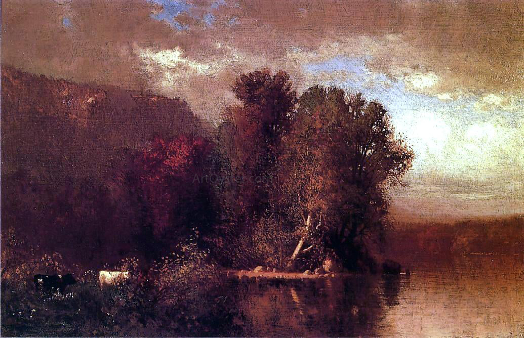  William M Hart Hudson River Landscape - Hand Painted Oil Painting