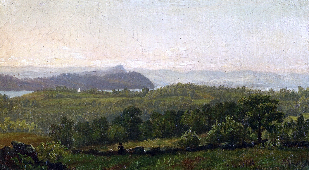 John Frederick Kensett Hudson River Looking Towards Haverstraw - Hand Painted Oil Painting