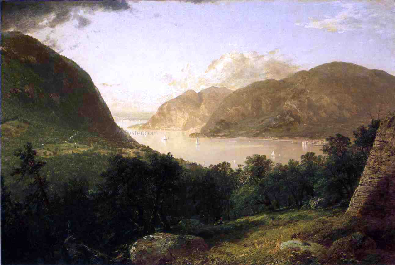 John Frederick Kensett Hudson River Scene - Hand Painted Oil Painting