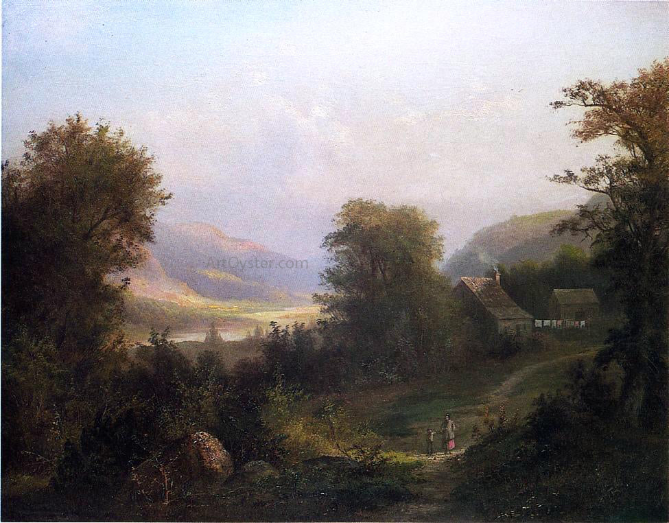 David Johnson Hudson River Scene - Hand Painted Oil Painting