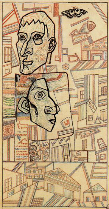 Pavel Filonov Hunger - Hand Painted Oil Painting