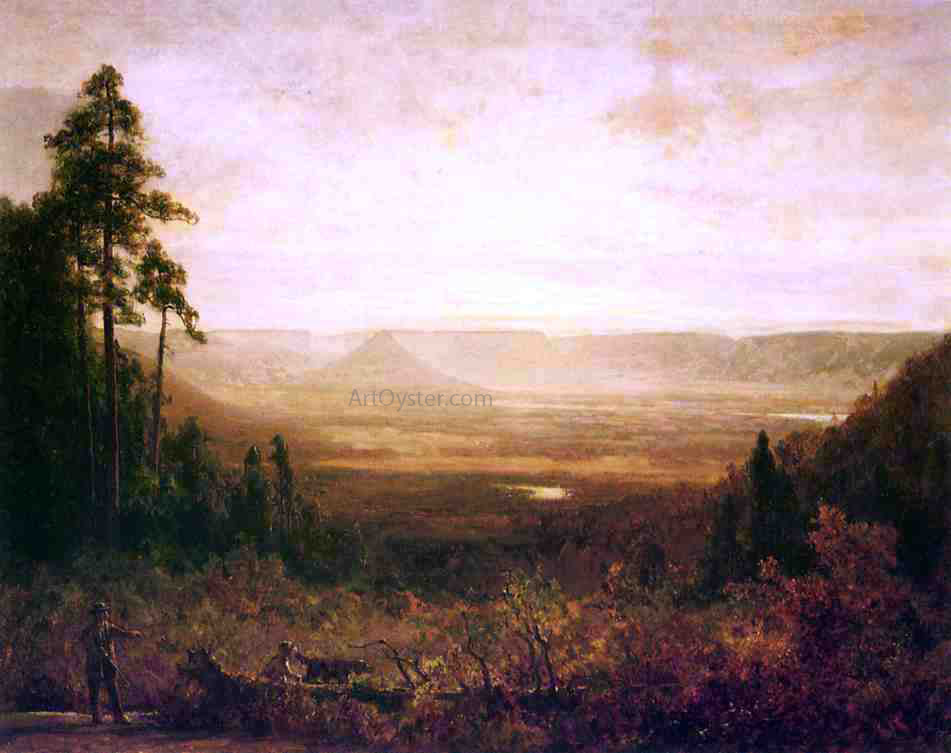 Thomas Hill Hunter at Sunrise - Hand Painted Oil Painting