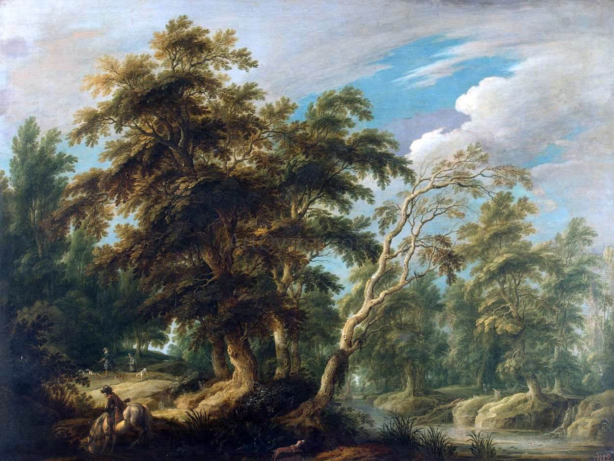 Alexander Keirincx Hunters in a Forest - Hand Painted Oil Painting