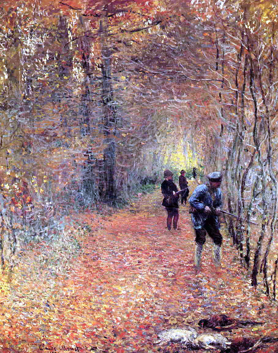 Claude Oscar Monet Hunting (also known as The Shoot) - Hand Painted Oil Painting