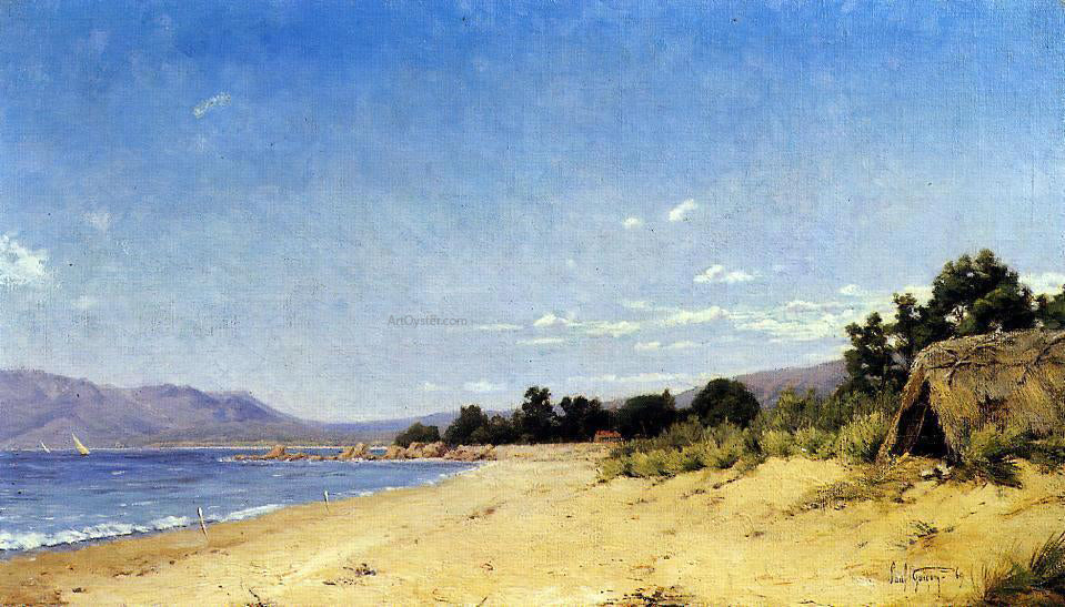 Paul-Camille Guigou Hut by the Seashote - Hand Painted Oil Painting