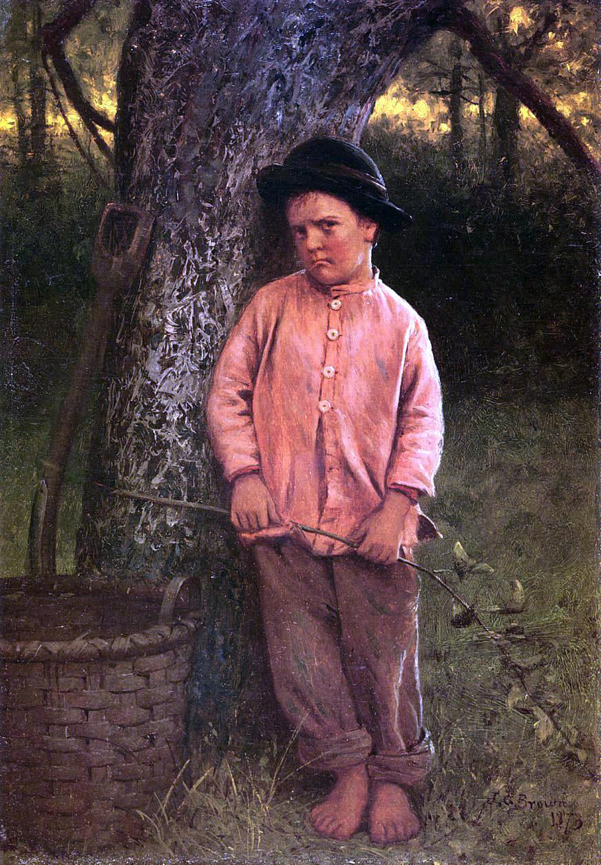 John George Brown I Won't Go! - Hand Painted Oil Painting