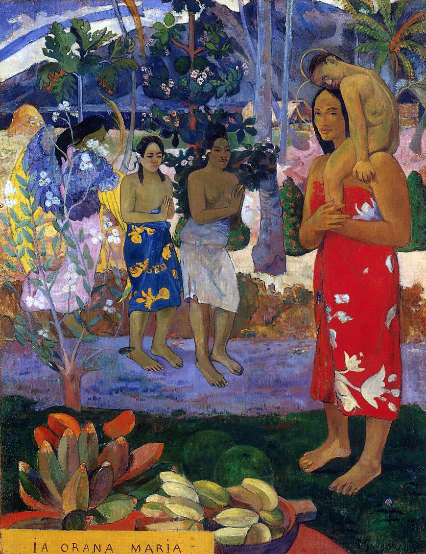 Paul Gauguin Ia Orana Maria (also known as Hail Mary) - Hand Painted Oil Painting