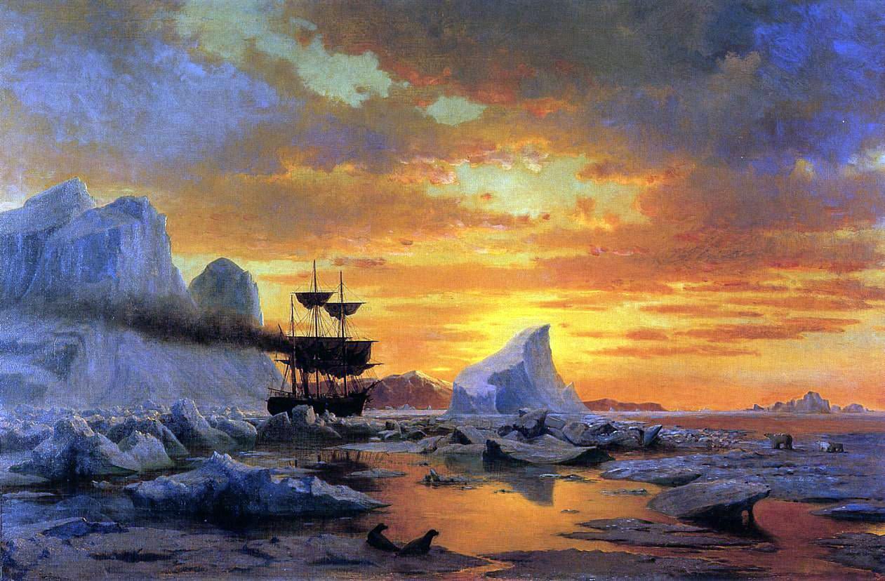 William Bradford Ice Dwellers, Watching the Invaders - Hand Painted Oil Painting