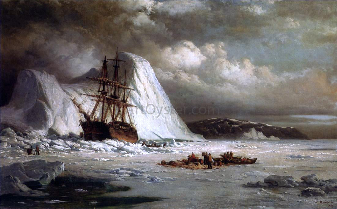 William Bradford Icebound Ship - Hand Painted Oil Painting