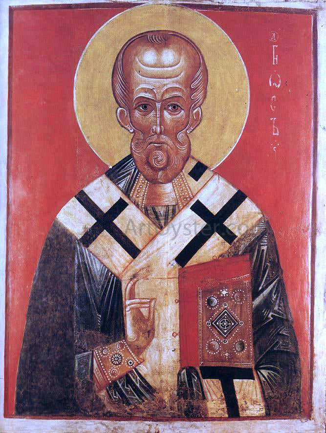  Unknown Painters Masters Icon of St Nicholas - Hand Painted Oil Painting