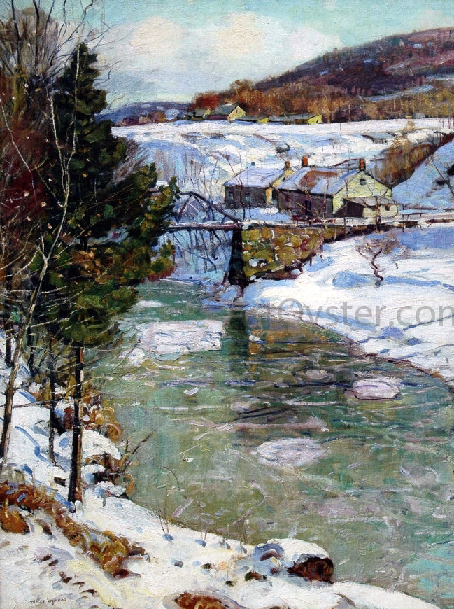 George Gardner Symons An Icy Winter - Hand Painted Oil Painting