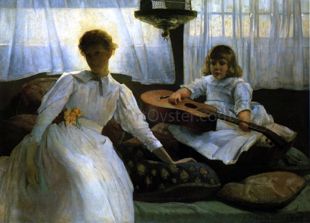 Julian Alden Weir Idle Hours - Hand Painted Oil Painting