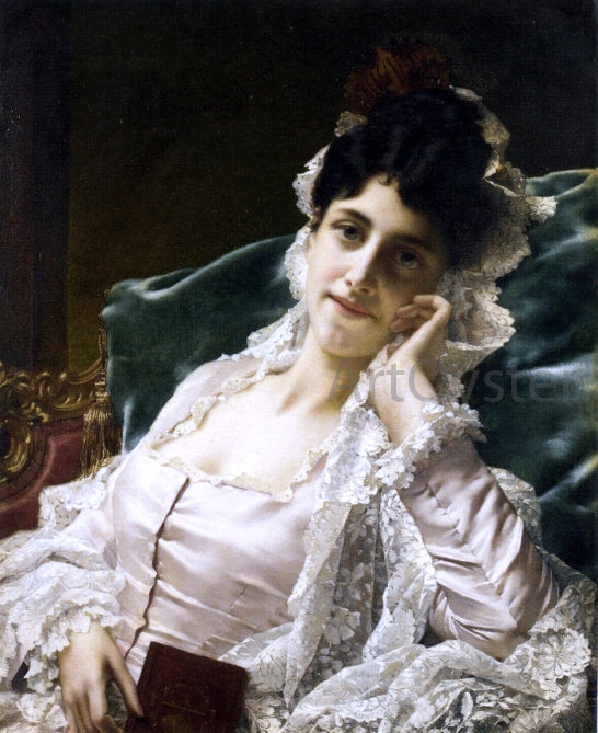 Jan Pieter Portielje Idle Thoughts - Hand Painted Oil Painting