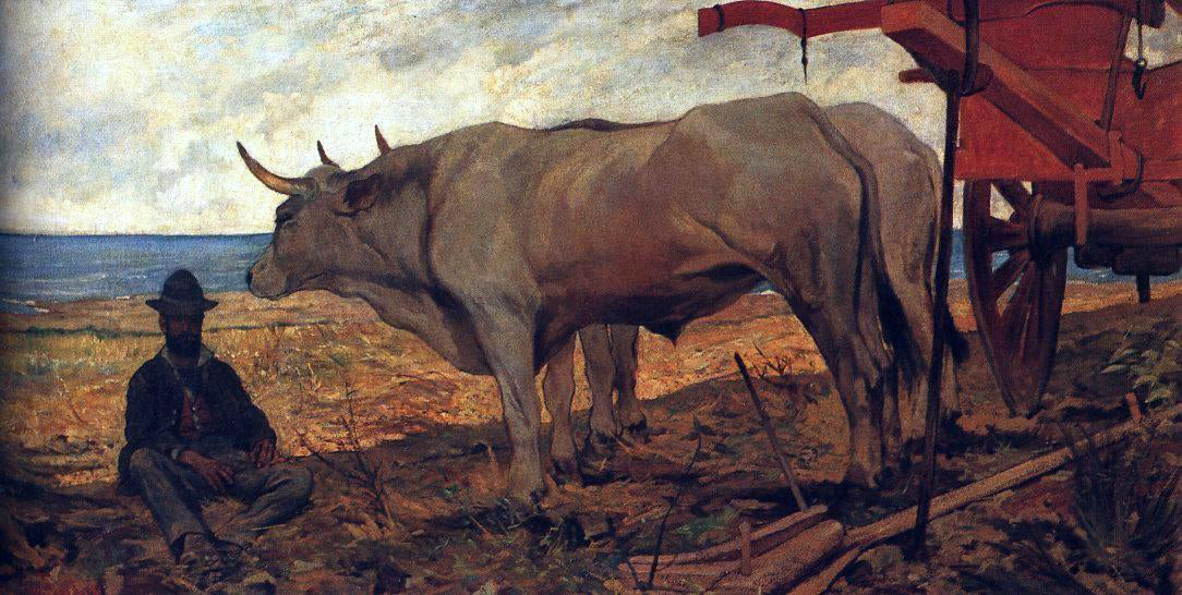 Giovanni Fattori Il carro rosso (also known as Il riposo) - Hand Painted Oil Painting