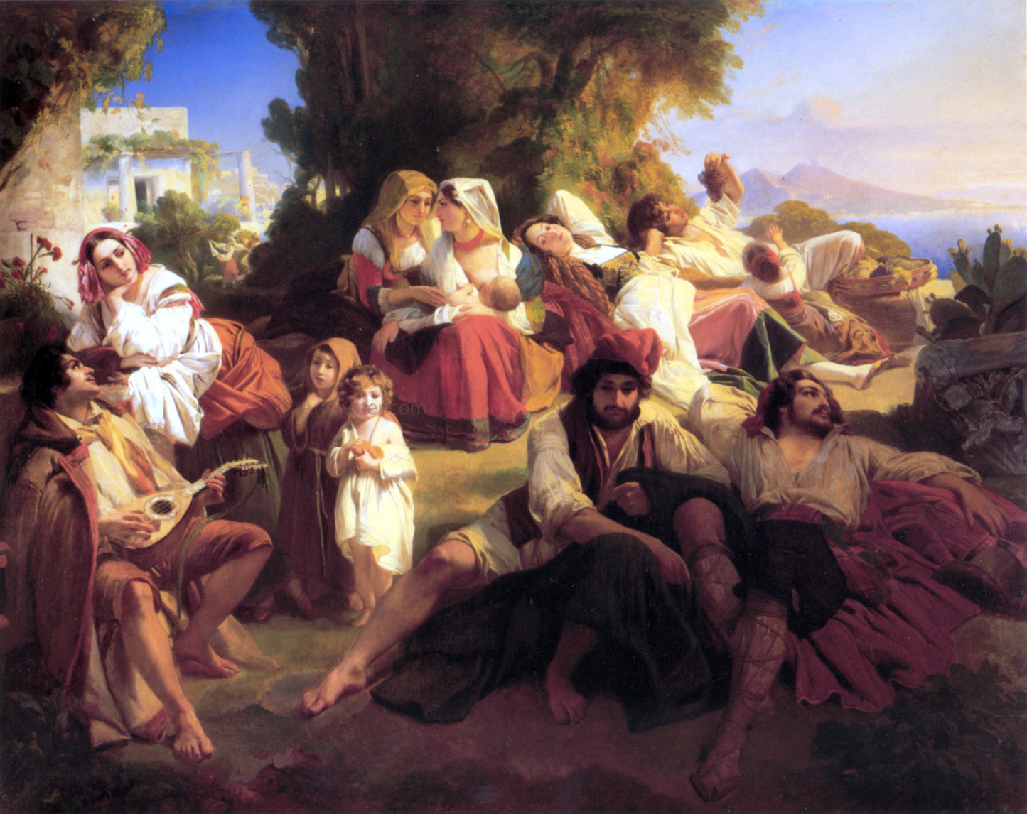 Franz Xavier Winterhalter Il dolce far niente - Hand Painted Oil Painting