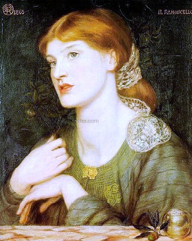 Dante Gabriel Rossetti Il Ramoscello - Hand Painted Oil Painting