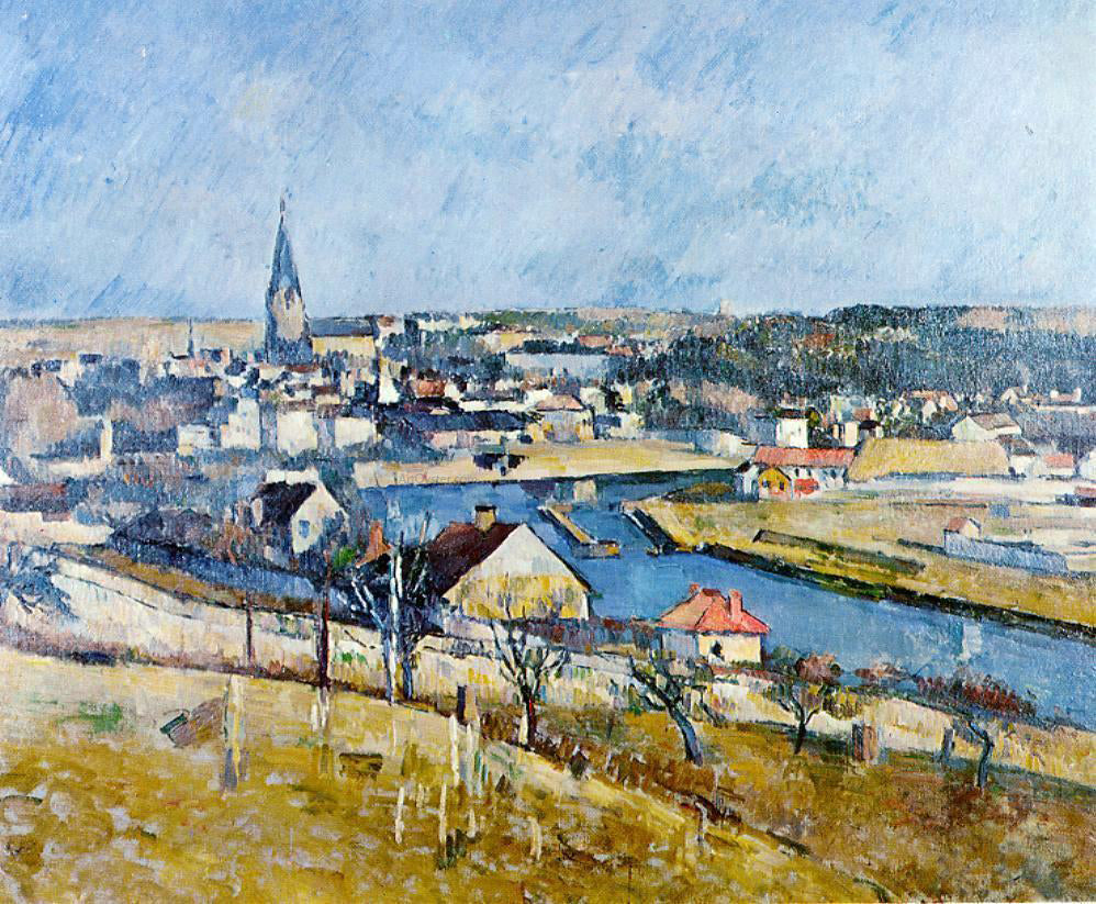 Paul Cezanne Ile de France Landscape - Hand Painted Oil Painting