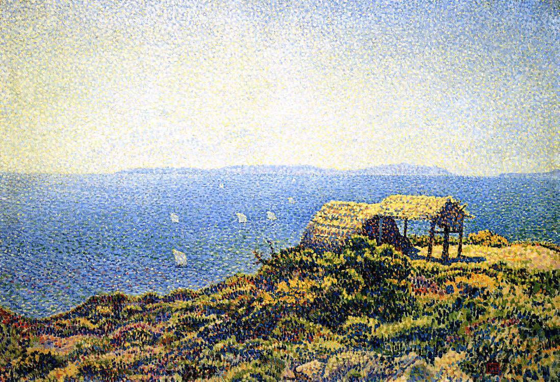 Theo Van Rysselberghe Ile du Levant, View from Cape Benat, Brittany - Hand Painted Oil Painting