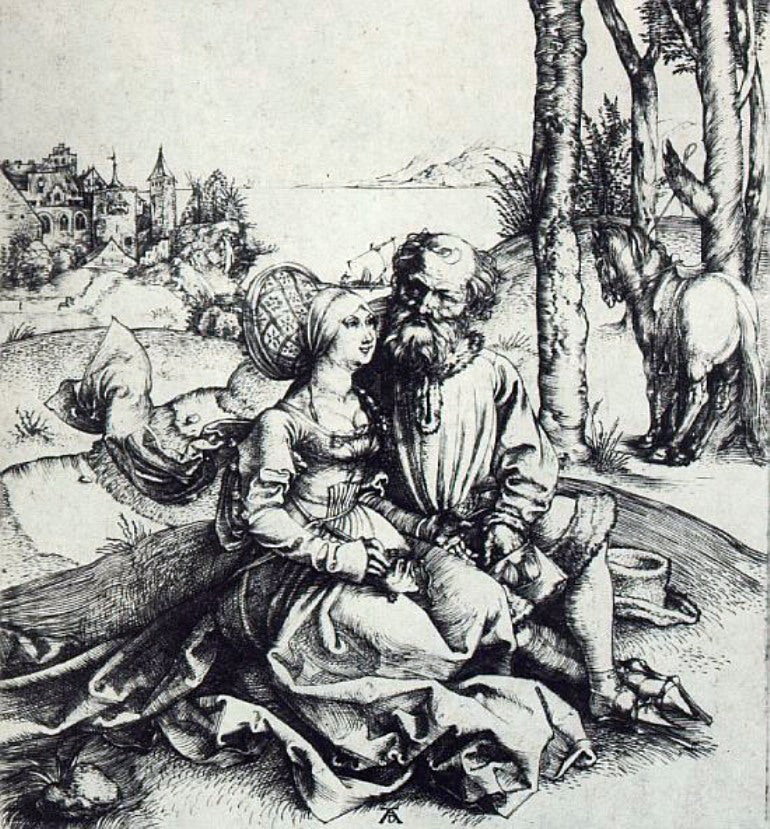 Albrecht Durer Importuning - Hand Painted Oil Painting