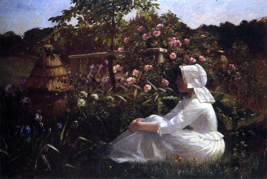 Abbott Fuller Graves In a Field of Flowers - Hand Painted Oil Painting