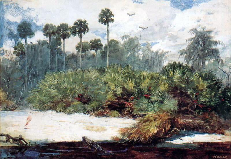 Winslow Homer In a Florida Jungle - Hand Painted Oil Painting