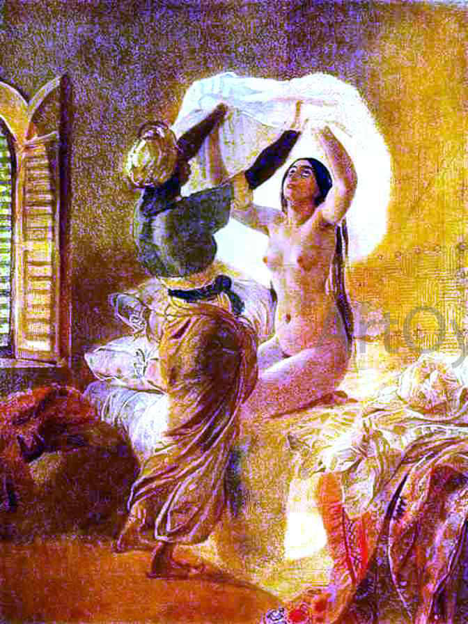 Karl Pavlovich Brulloff In a Harem - Hand Painted Oil Painting