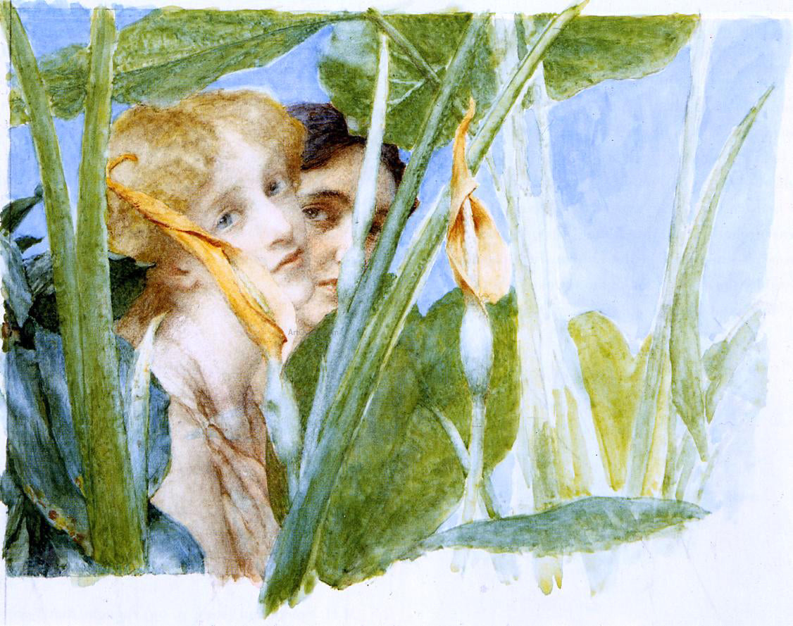Sir Lawrence Alma-Tadema In Beauty's Bloom (unfinished) - Hand Painted Oil Painting