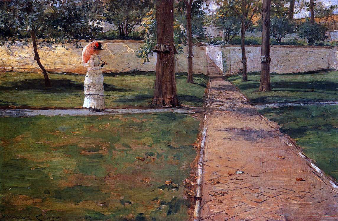 William Merritt Chase In Brooklyn Navy Yard - Hand Painted Oil Painting