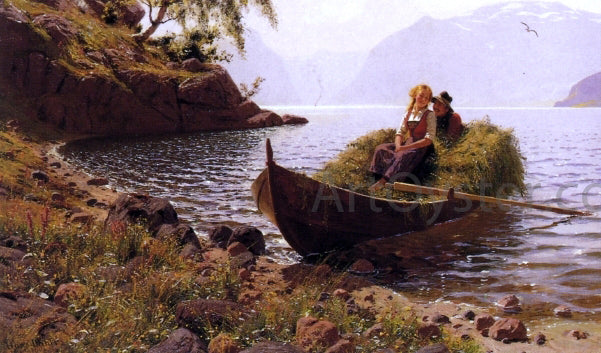 Hans Dahl In Calm Waters (also known as In Stiller Bucht) - Hand Painted Oil Painting