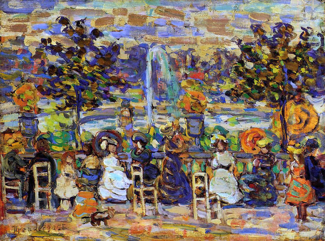 Maurice Prendergast In Luxembourg Gardens - Hand Painted Oil Painting
