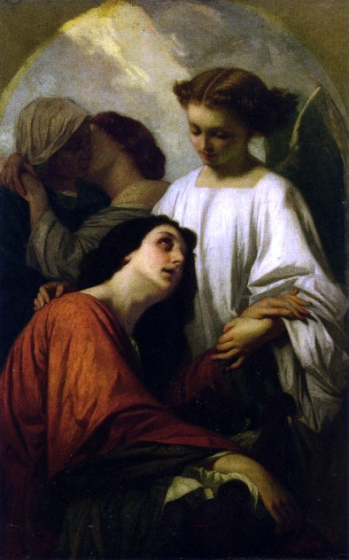 Charles Zacherie Landelle In Mourning - Hand Painted Oil Painting