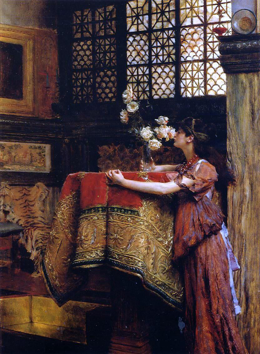 Sir Lawrence Alma-Tadema In My Studio - Hand Painted Oil Painting