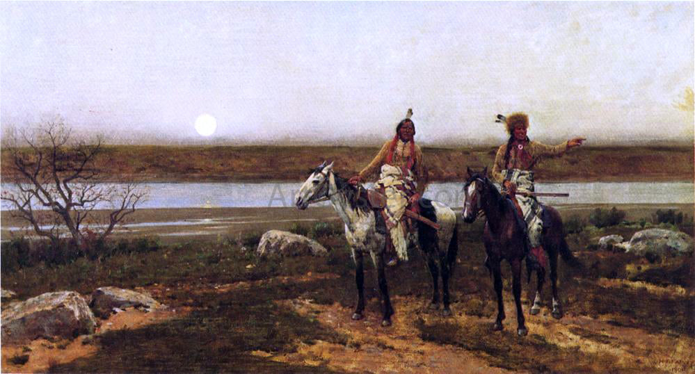 Henry F Farney In Pastures New - Hand Painted Oil Painting