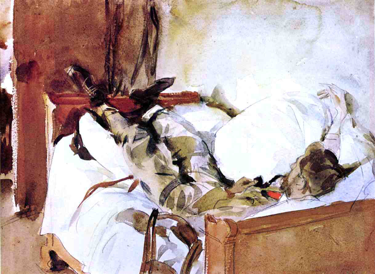 John Singer Sargent In Switzerland - Hand Painted Oil Painting
