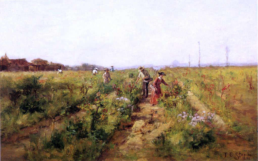 Theodore Clement Steele In the Berry Field - Hand Painted Oil Painting