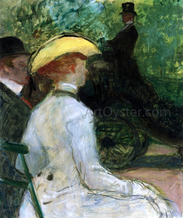Henri De Toulouse-Lautrec In the Bois de Boulogne - Hand Painted Oil Painting