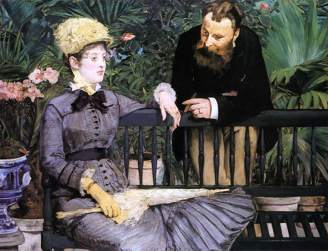Edouard Manet In the Conservatory - Hand Painted Oil Painting