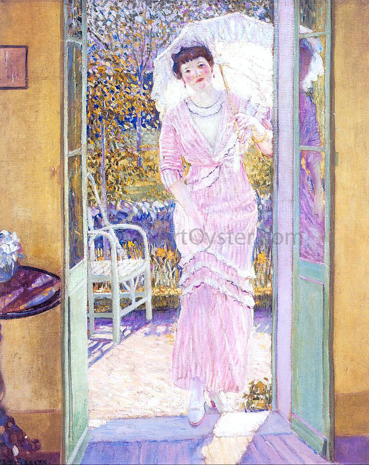 Frederick Carl Frieseke In the Doorway (Good Morning) - Hand Painted Oil Painting
