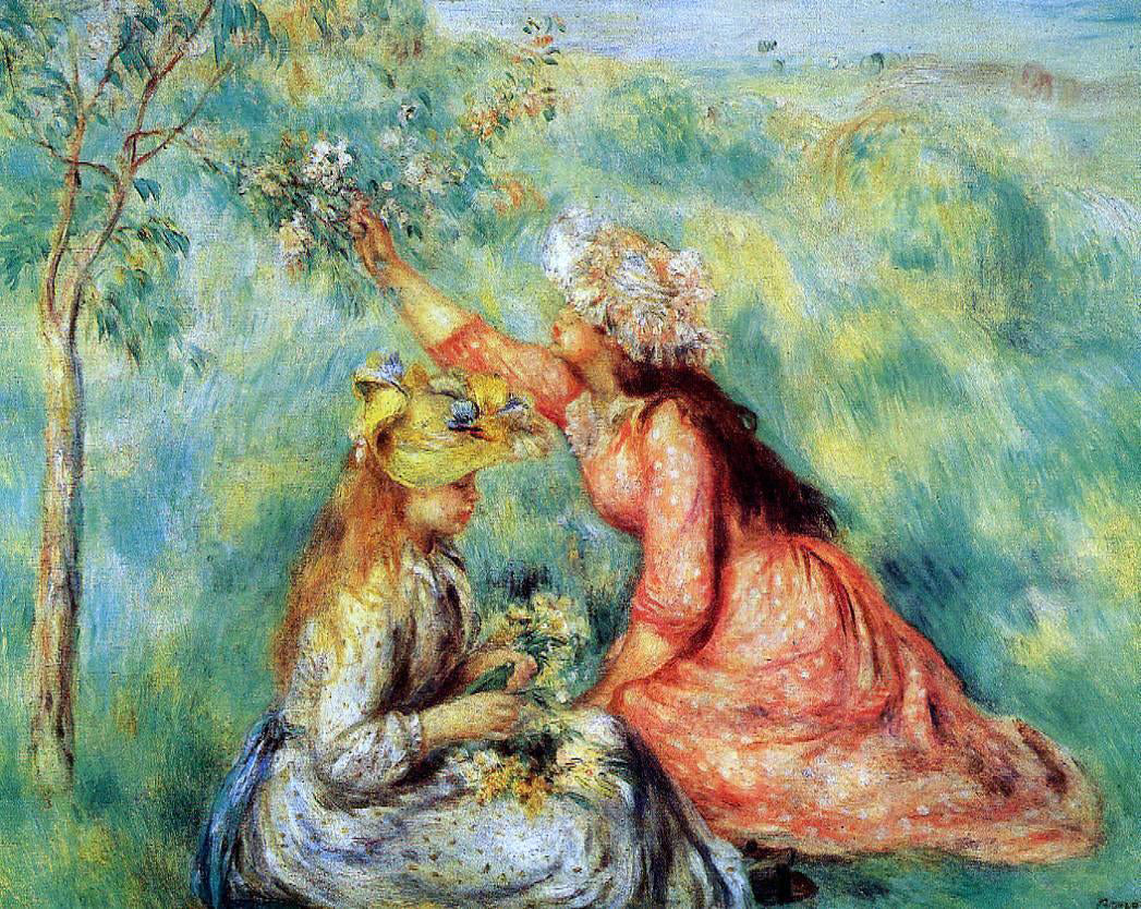 Pierre Auguste Renoir In the Fields - Hand Painted Oil Painting