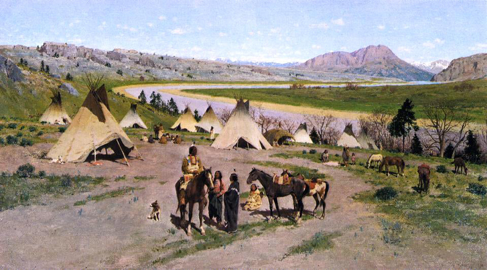 Henry F Farney In the Foothills of the Rockies - Hand Painted Oil Painting