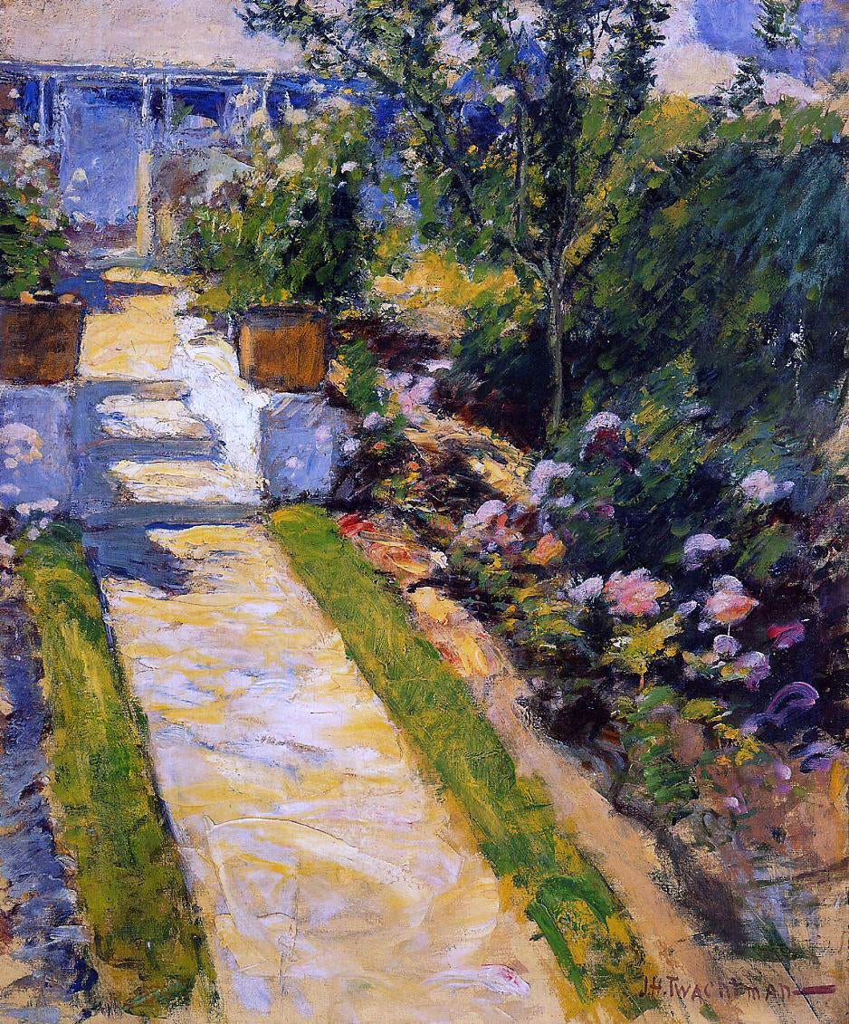  John Twachtman In the Garden - Hand Painted Oil Painting