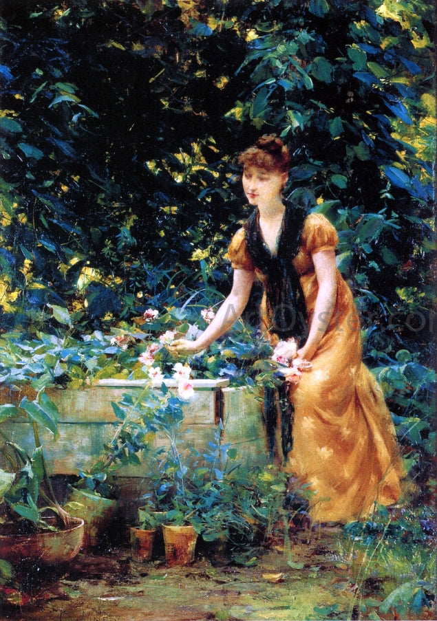 Francis Coates Jones In the Garden - Hand Painted Oil Painting