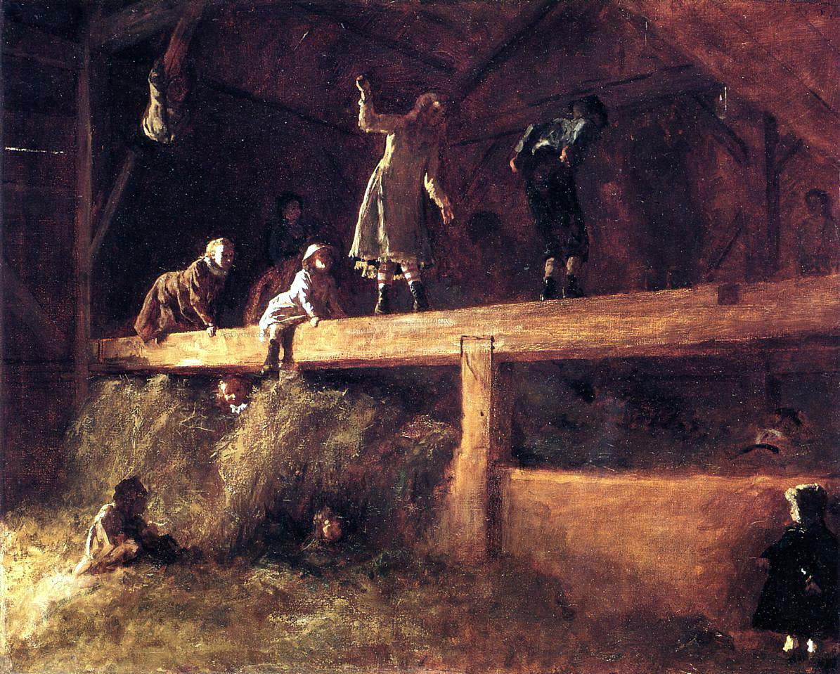 Eastman Johnson In the Hayloft - Hand Painted Oil Painting