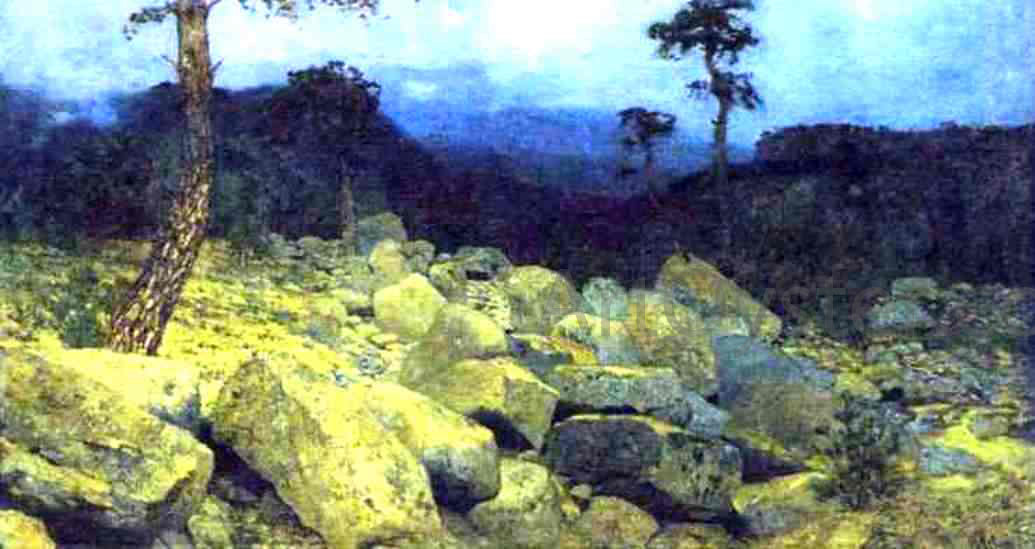 Isaac Ilich Levitan In the Mountains in the Crimea - Hand Painted Oil Painting