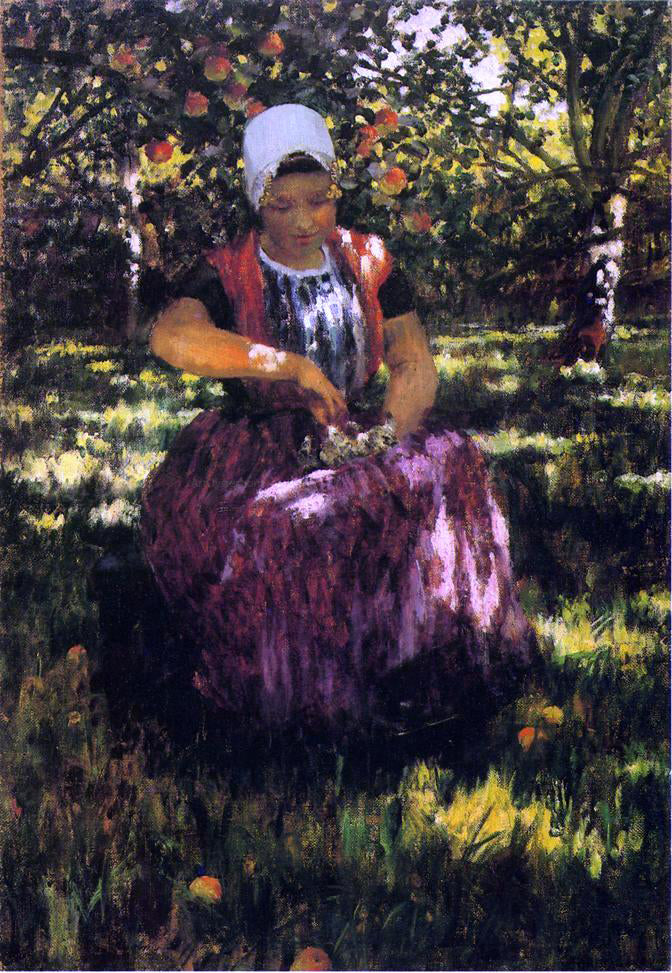 George Hitchcock In the Orchard - Hand Painted Oil Painting
