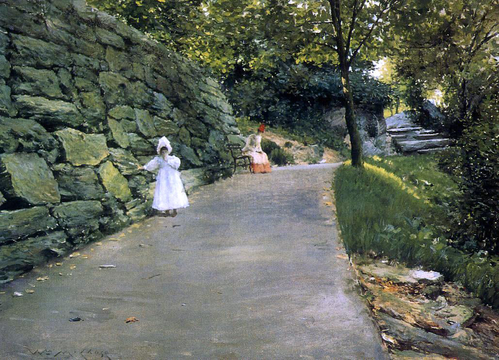 William Merritt Chase In the Park - a By-Path - Hand Painted Oil Painting
